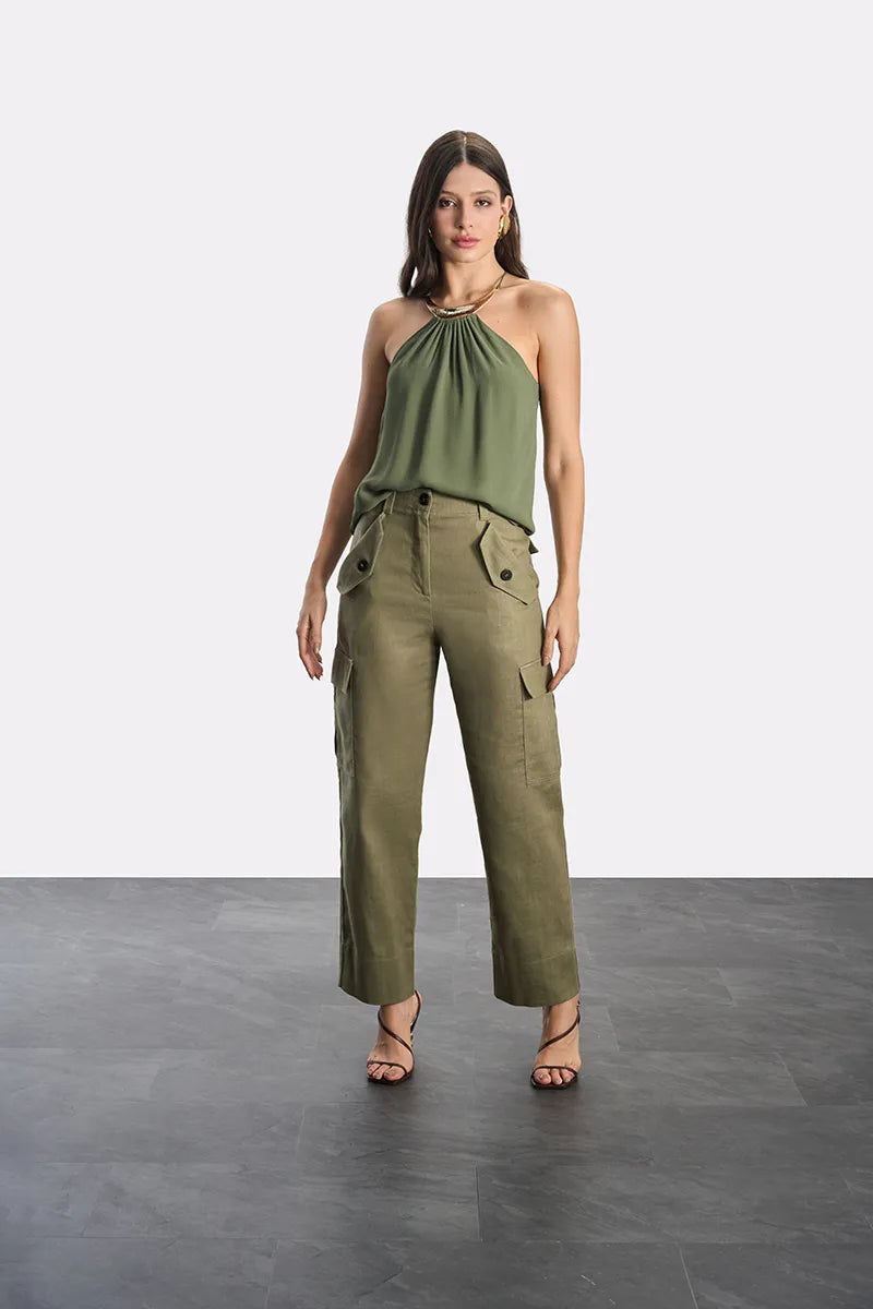 SKU Chocker Chic Blouse Green