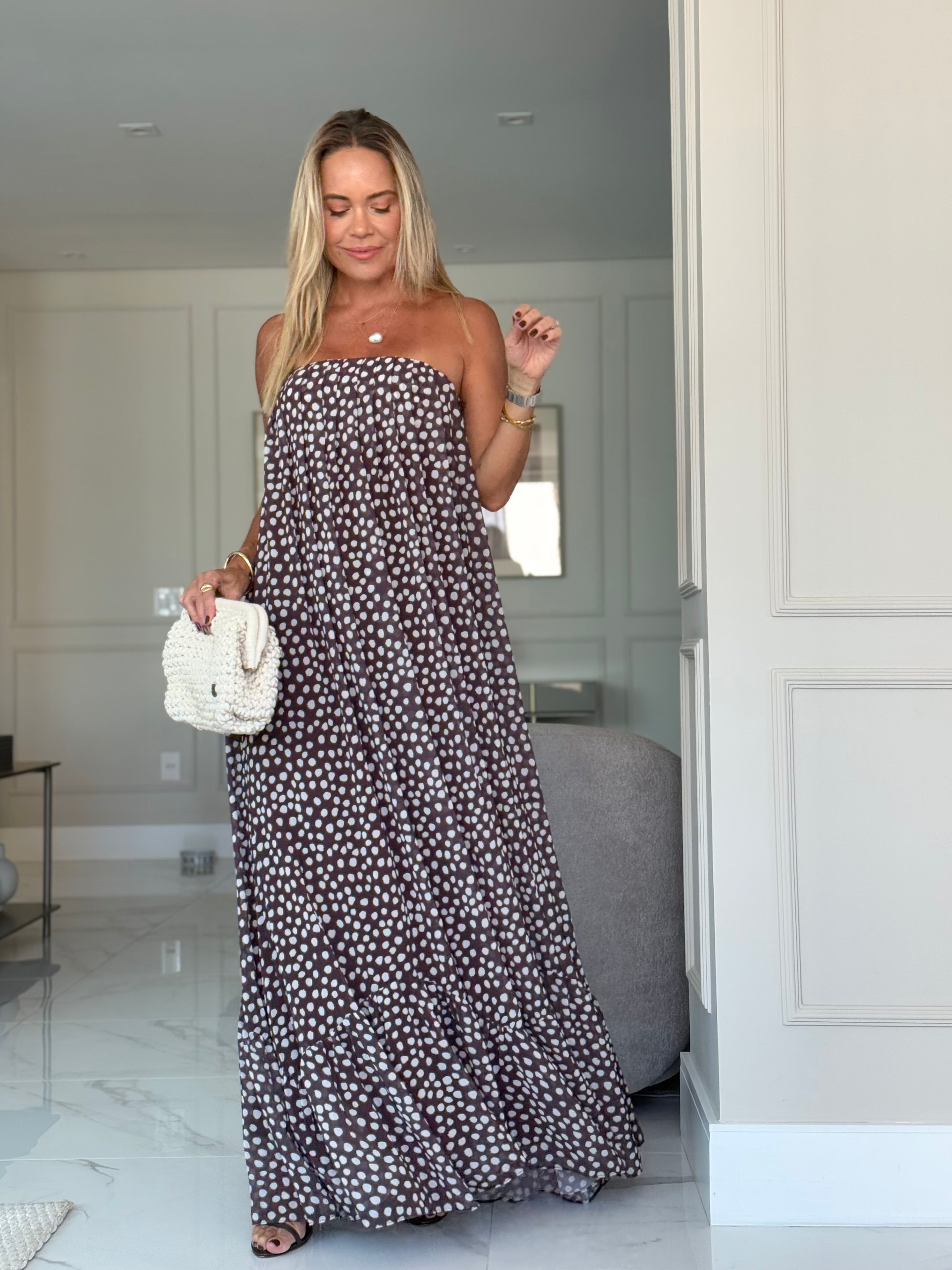 KLL Boho Vibe Polka-Dots Dress