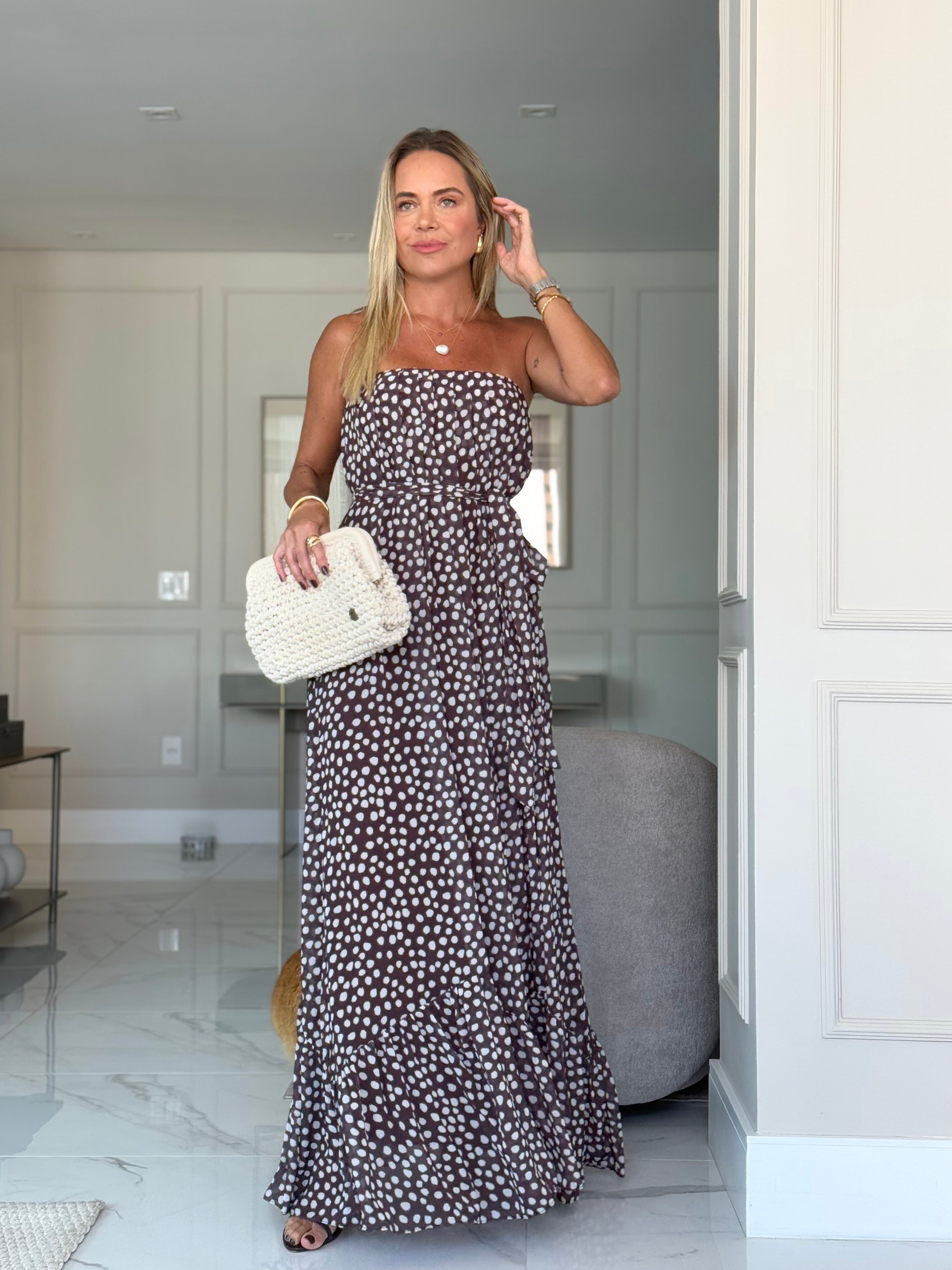 KLL Boho Vibe Polka-Dots Dress