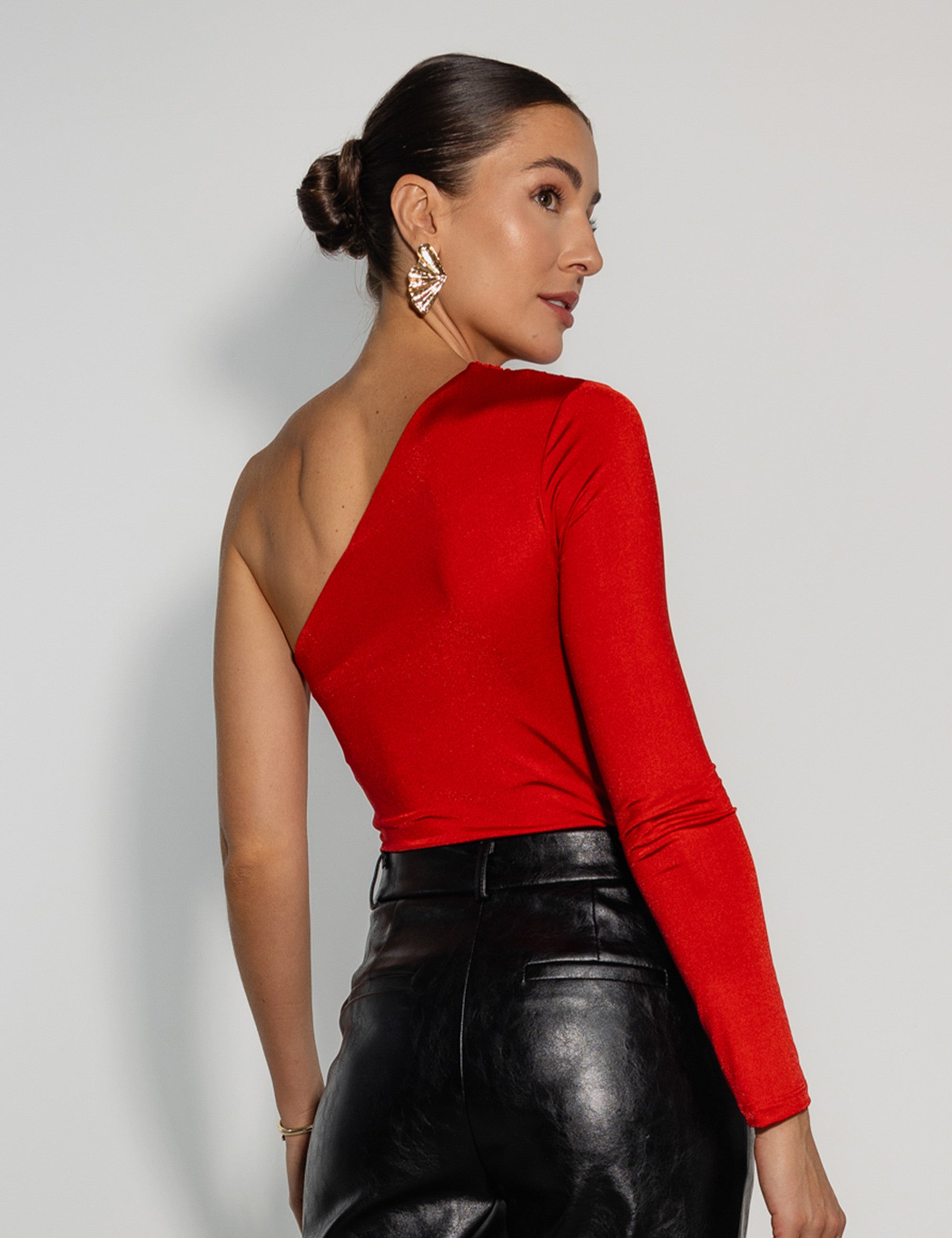 UC Asymmetric Red BodySuit