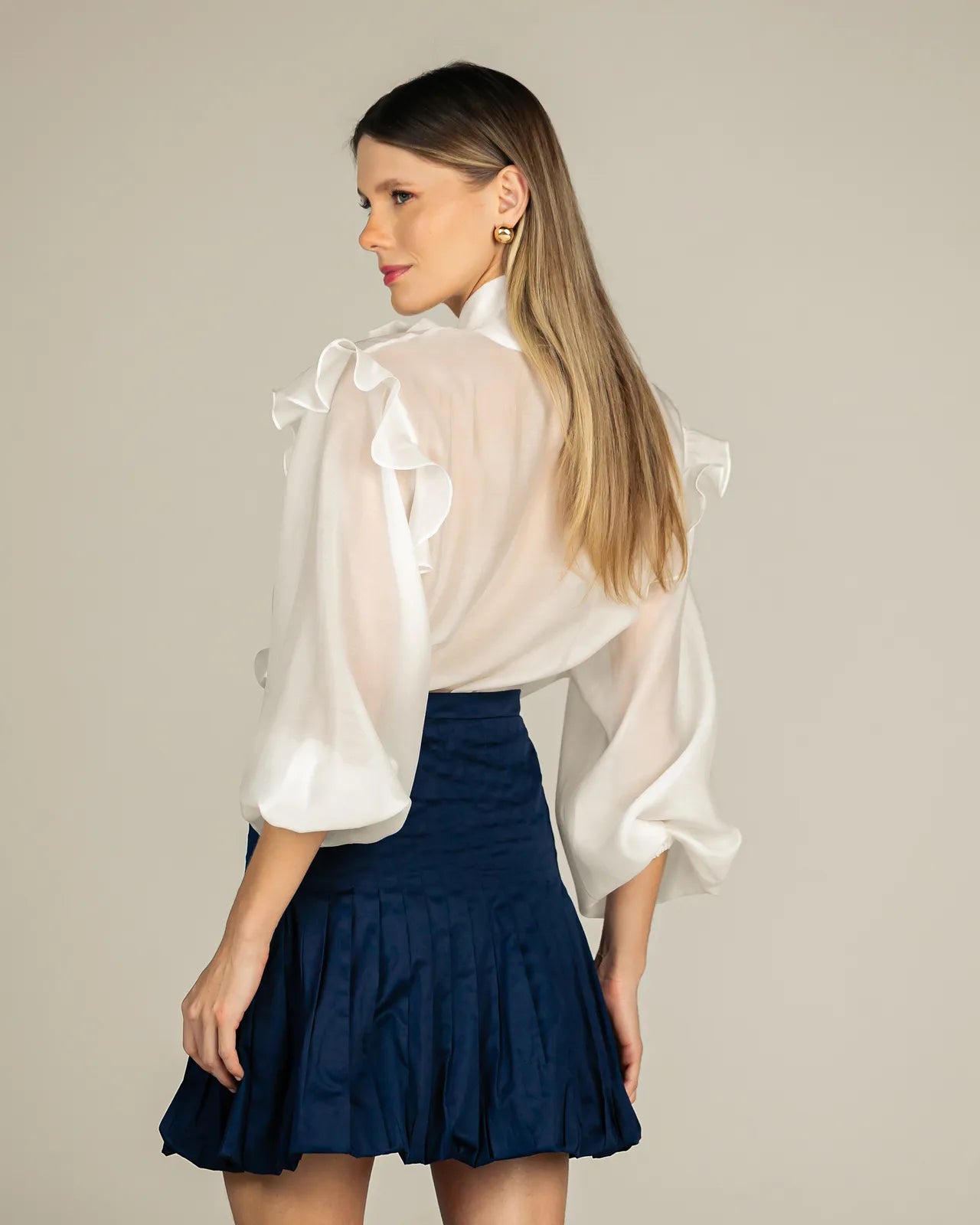 ANF Organza Bow Blouse