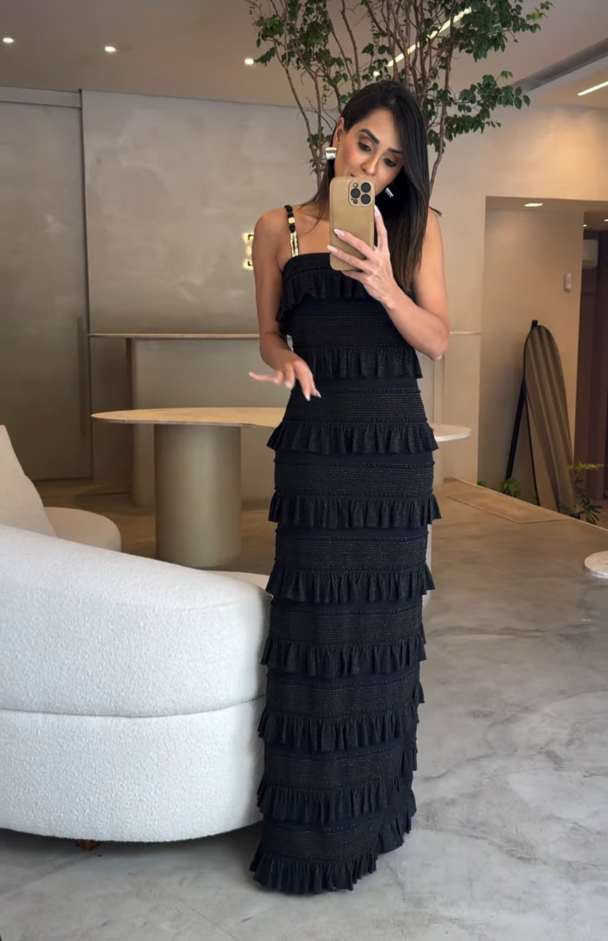 SKU Layers Black Dress