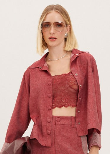 RZZ Luiza Burgundy Lace Top